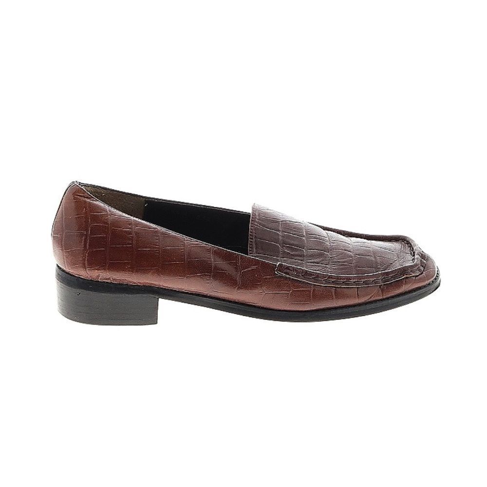 Falchi by Carlos Falchi “Lana” brown leather loafers 8.5